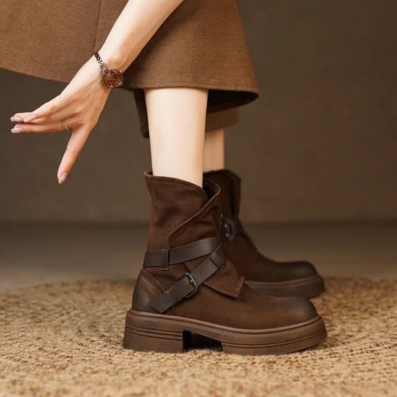 Rowan Buckle Moto Boots