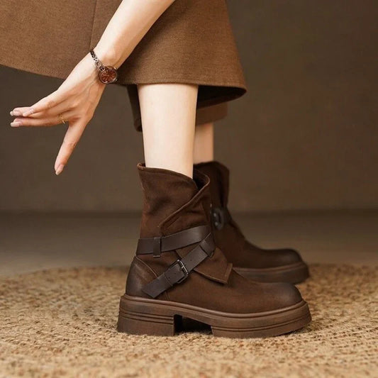 Rowan Buckle Moto Boots