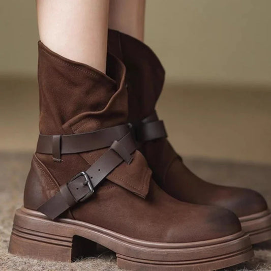 Rowan Buckle Moto Boots