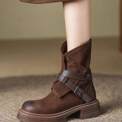 Rowan Buckle Moto Boots